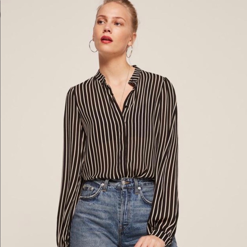 Reformation blouse with ties